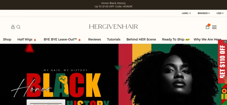 Screenshot HERGIVENHAIR