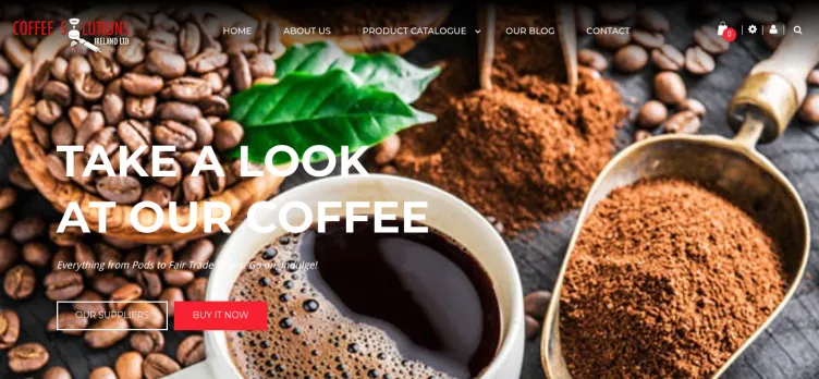 Screenshot CoffeeSolutionsIreland.co.uk