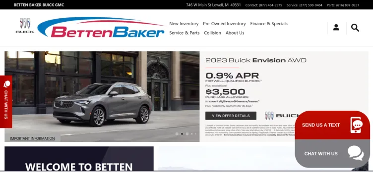 Screenshot Betten Baker Buick GMC
