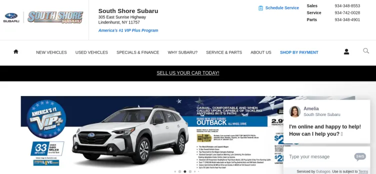 Screenshot South Shore Subaru