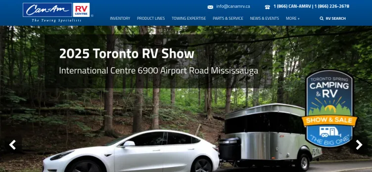 Screenshot CanAmRV.ca