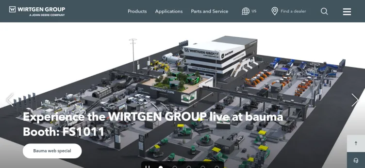 Screenshot Wirtgen Group