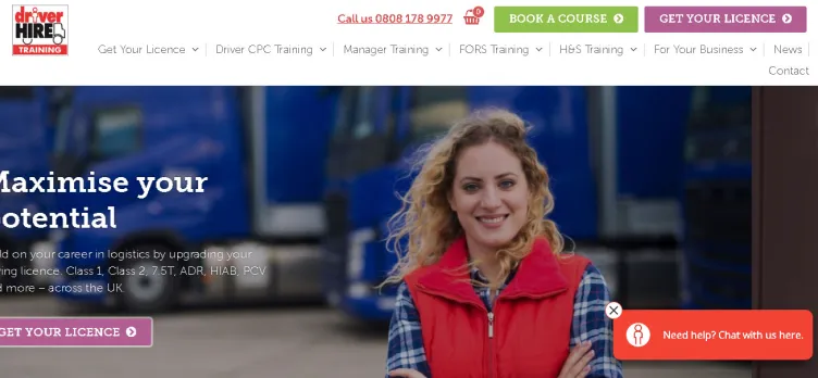 Screenshot Driver Hire Training