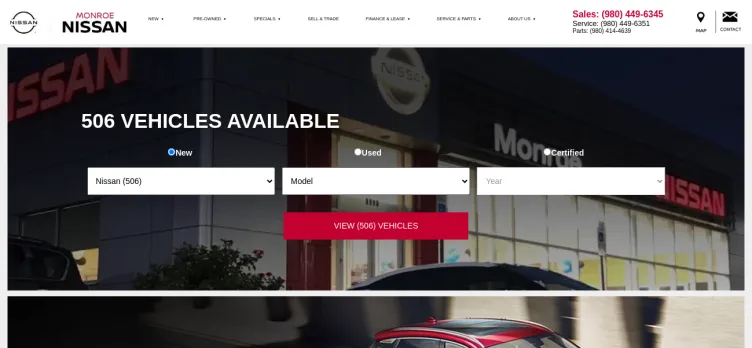 Screenshot Monroe Nissan