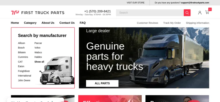 Screenshot First Truck Parts