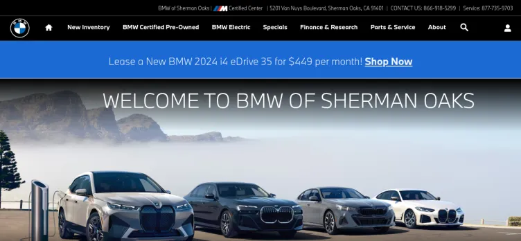 Screenshot BMWShemanOaks.com