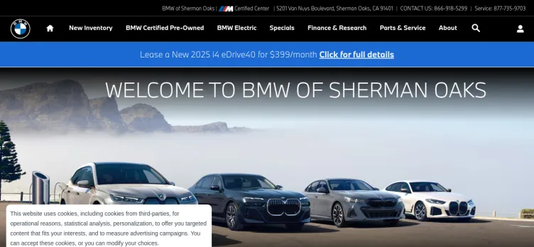 Screenshot BMWShemanOaks.com