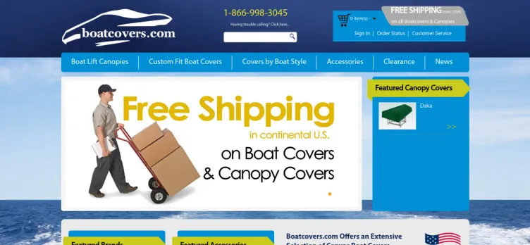 Screenshot Boatcovers.com