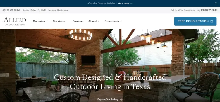 Screenshot Allied Outdoor Solutions