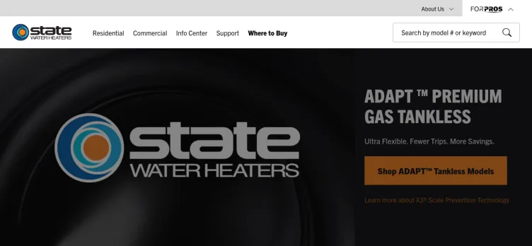 Screenshot State Water Heaters