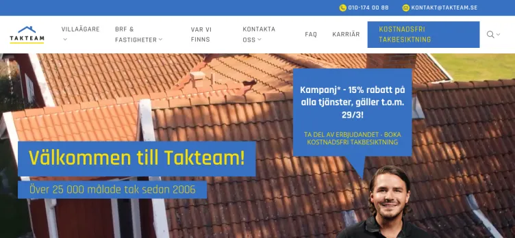 Screenshot Takteam.se