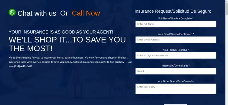 Screenshot LowPricedInsuranceRates.com