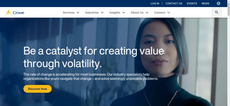 Screenshot Crowe.com