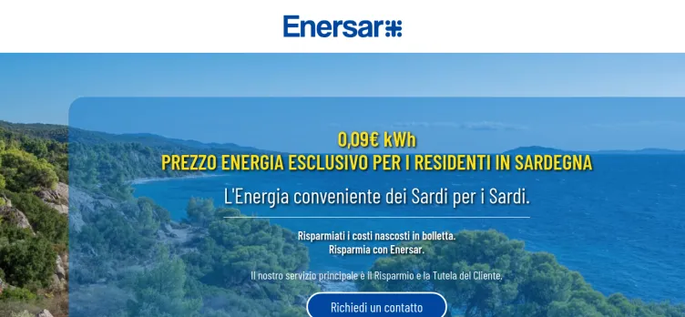 Screenshot offertaluce.enersar.it