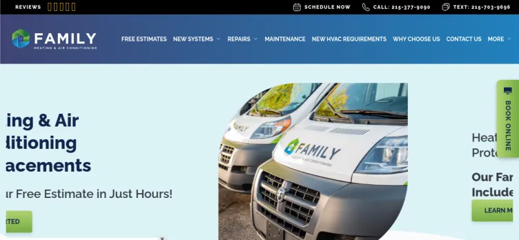 Screenshot FamilyHVAC.com