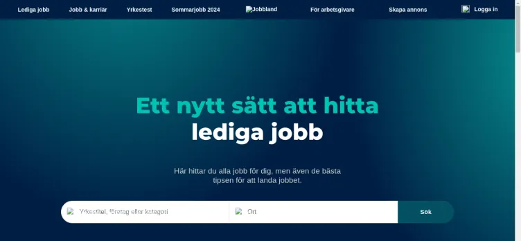 Screenshot Jobbland.se