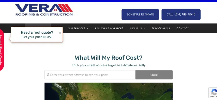 Screenshot Vera Roofing & Construction