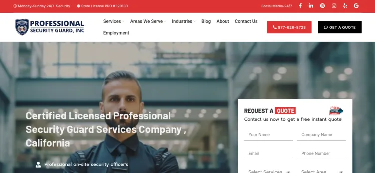 Screenshot ProSecurityGuard.com