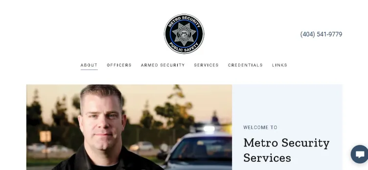 Screenshot MetroSecurityAtlanta.com