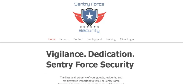 Screenshot SentryForce.com