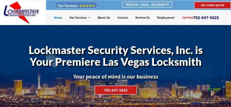 Screenshot LockmasterLV.com