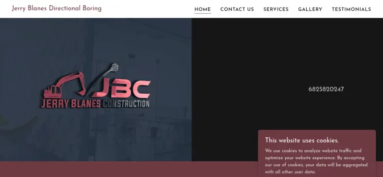 Screenshot JerryBlanesConstruction.com