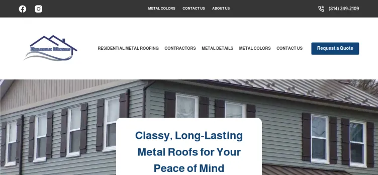 Screenshot Reliable Metal Roofing