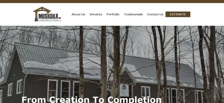 Screenshot Muskoka Construction