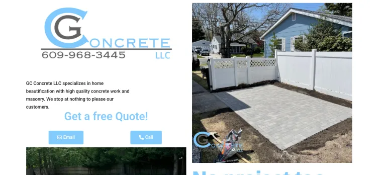 Screenshot GCConcreteNJ.com