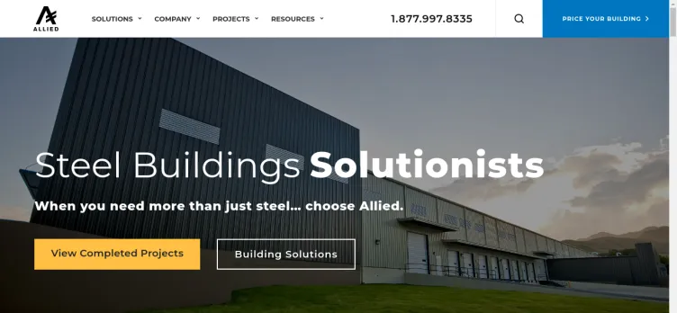 Screenshot AlliedBuildings.com