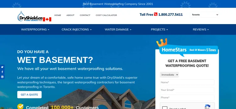 Screenshot DryShield.ca