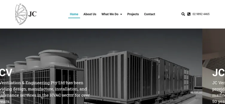 Screenshot JCvent.com.au