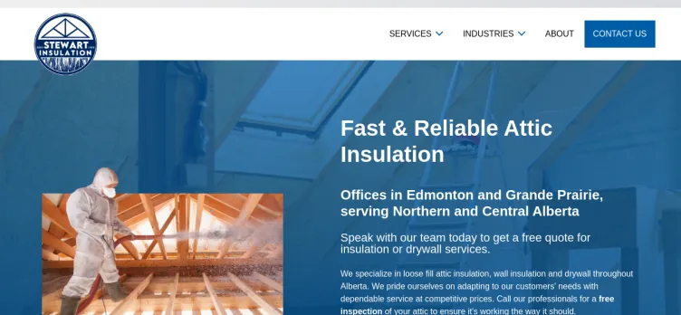 Screenshot Stewart Insulation