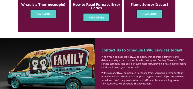 Screenshot MyFamilyHVAC.com