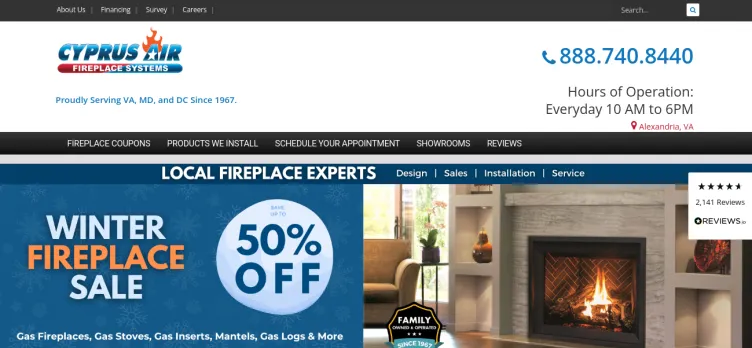 Screenshot GasFireplaces.com