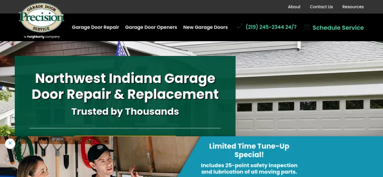 Screenshot GarageDoorsIn.com