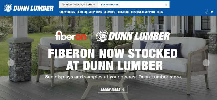 Screenshot Dunn Lumber