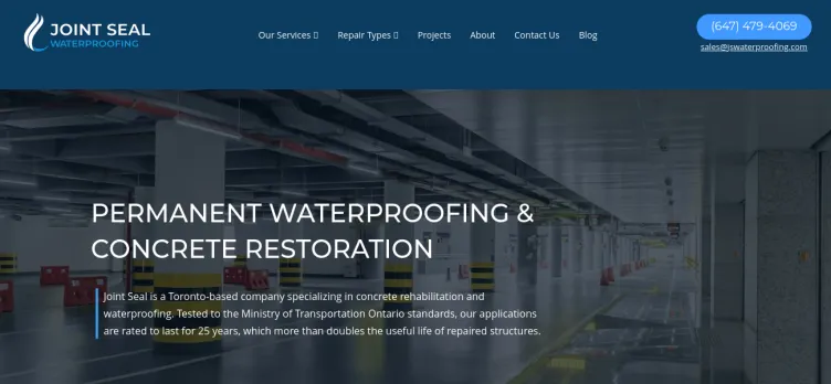 Screenshot Joint Seal Waterproofing