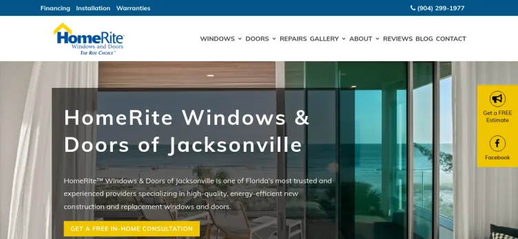Screenshot HomeriteJacksonville.com