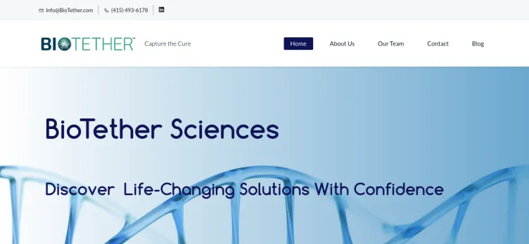 Screenshot Biotether.com