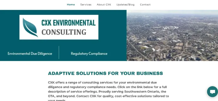 Screenshot CXKEnvironmental.com