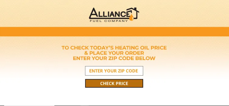 Screenshot AllianceFuel.com