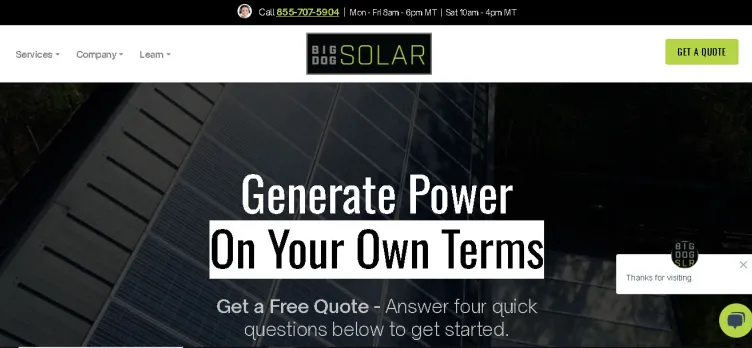 Screenshot BigDogSolar.com