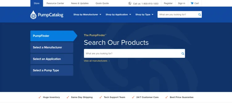 Screenshot PumpCatalog.com