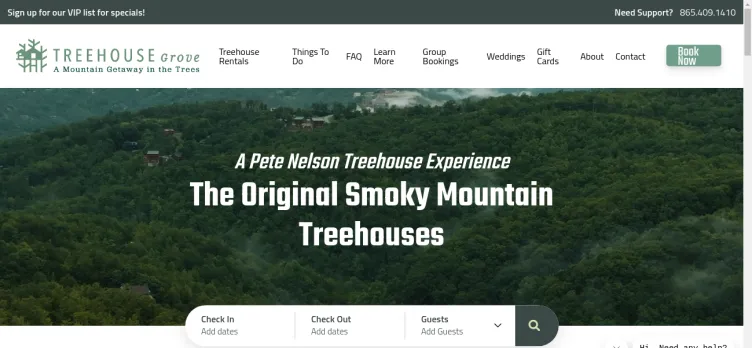 Screenshot Treehouse-Grove.com