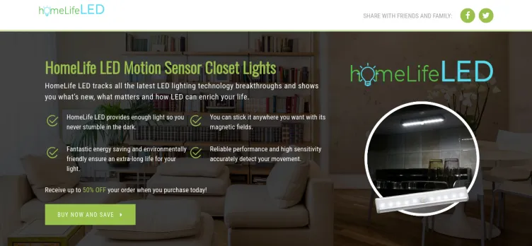 Screenshot HomeLife LED