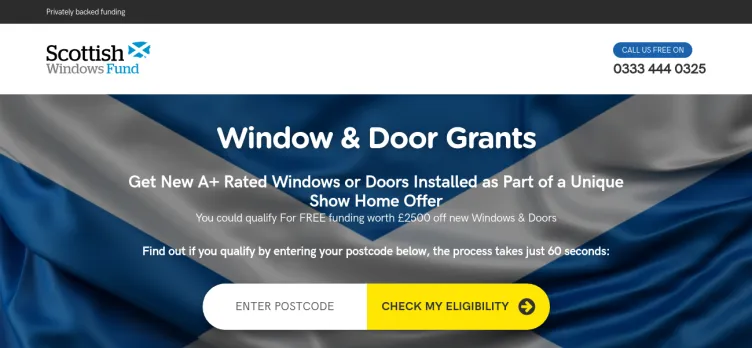 Screenshot Scottish Windows Discount