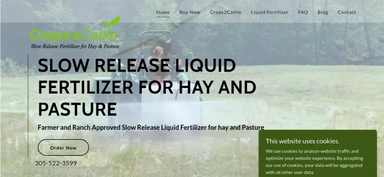 Screenshot LiquidFertilizerForHay.com
