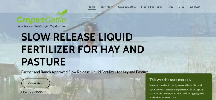 Screenshot LiquidFertilizerForHay.com