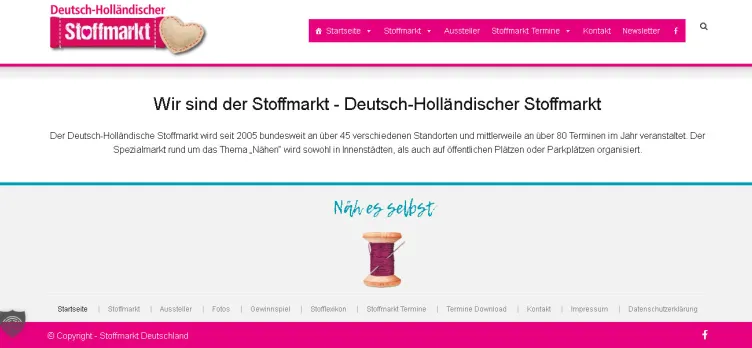 Screenshot Stoffmarkt-Expo.de